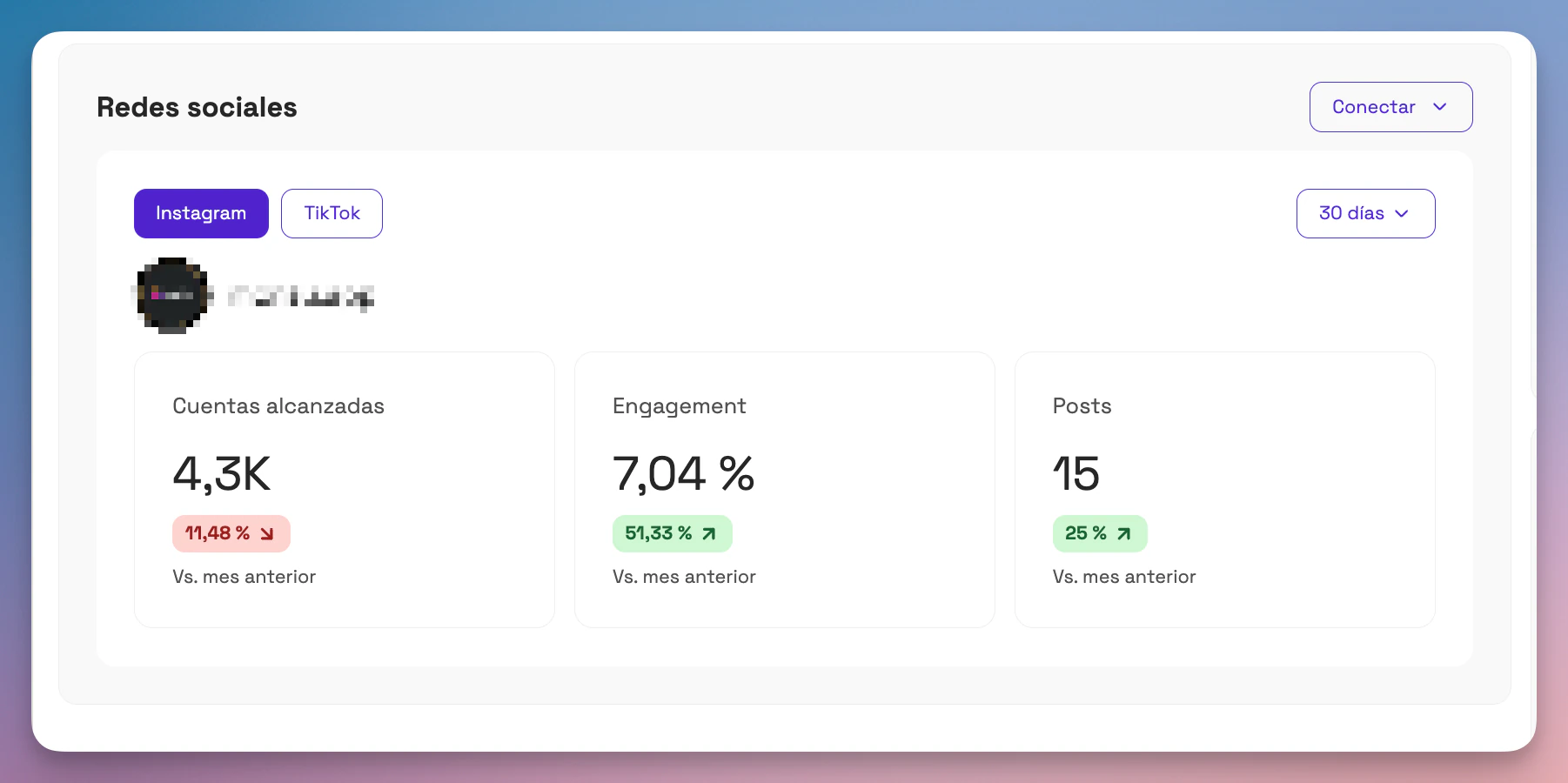 Dashboard - Instagram